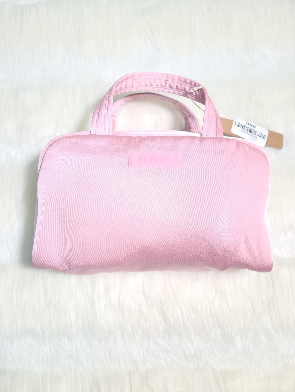 SKIMS Satin Mini Duffle Bag Pink Halite 10x7 Inch NEW